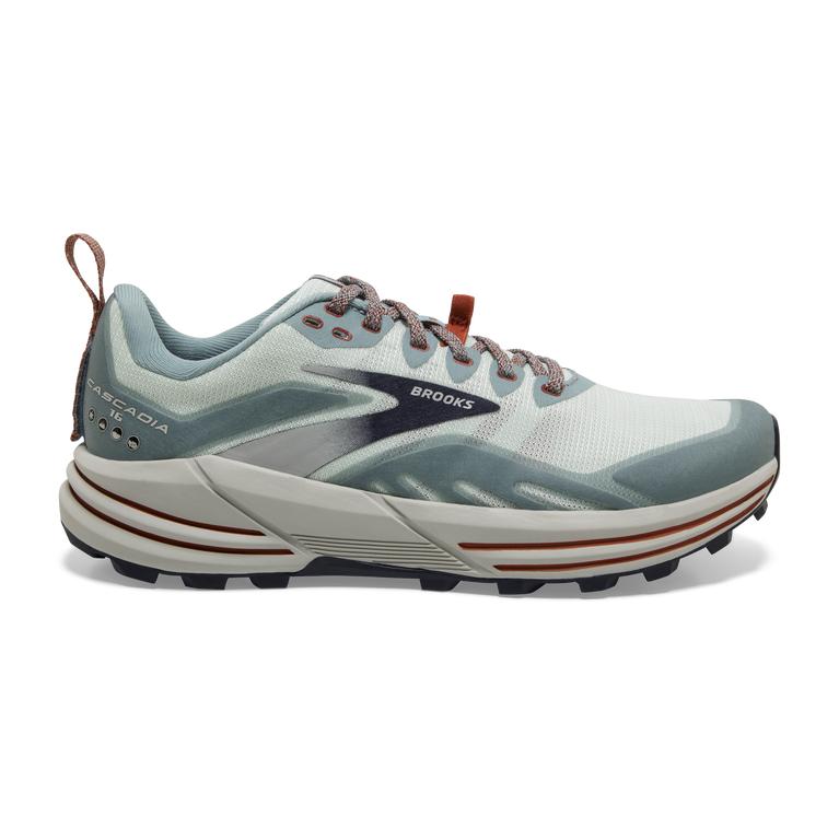 Brooks Cascadia 16 Flexible Trail Running Shoes - Women's - Aqua Mint/grey Tourmaline/red Rooibos Te